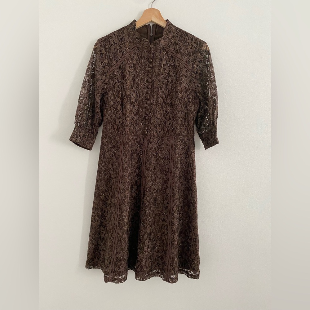 Brown Lace Dress